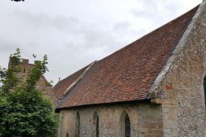 New roof tiling to Calbourne Church